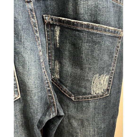 Free People size 27 Distressed Stretch Denim Overalls - Picture 12 of 13